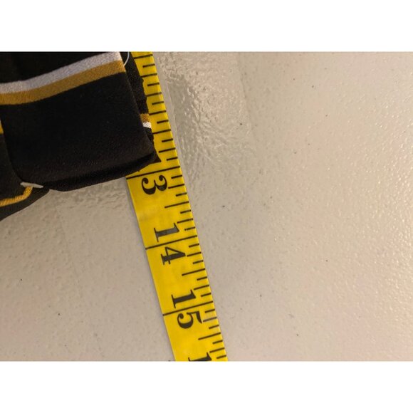 NWT No Comment NY.LA Black & Yellow Striped Wide-Leg Pants Small - Picture 8 of 9